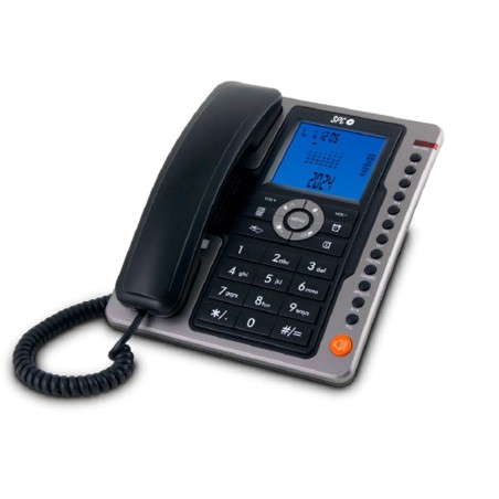 Telefono spc sobremesa/mural pantalla 3,5\ retroiluminada con rellamada opcion mute 7 memorias directas color negro