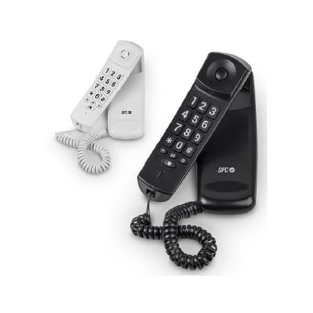 Telefono spc sobremesa/mural original lite 2 led con rellamada 10 memorias color negro