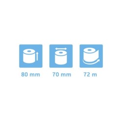 Rollo sumadora exacompta termico 80x80 mm 48 g/m2 sin bpa