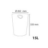 Papelera plastico exacompta ecobin skandi reciclada 15 l colores surtidos 335x263 mm