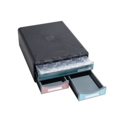 Fichero cajones de sobremesa exacompta skandi din a4 polipropileno reciclado 3 cajones colores surtidos