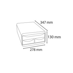 Fichero cajones de sobremesa exacompta skandi din a4 polipropileno reciclado 3 cajones colores surtidos