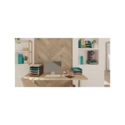 Fichero cajones de sobremesa exacompta skandi din a4 polipropileno reciclado 3 cajones colores surtidos