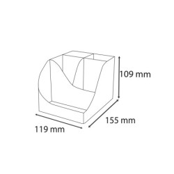 Organizador de sobremesa exacompta skandi color rosa viejo 155x119x109 mm