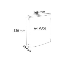 Carpeta de 4 anillas 30 mm exacompta skandi din a4 polipropileno reciclado colores surtidos