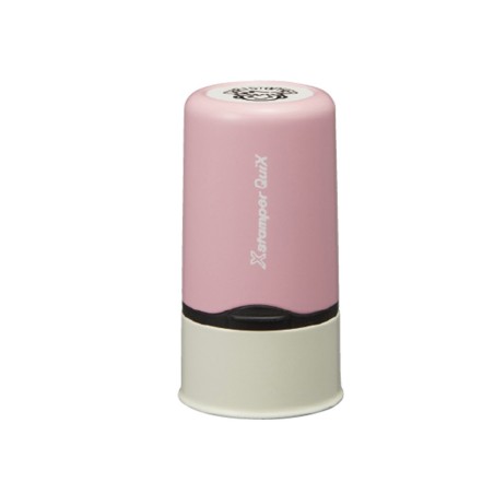Sello x stamper quix nombre personalizable color rosa 13 mm qn32
