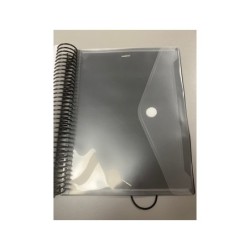 Carpeta pardo escaparate con espiral 80 fundas folio personalizable color negro