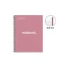 Cuaderno espiral miquelrius notebook emotions rose dust tapa forrada din a4 microperforado 80 hojas 90