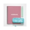 Cuaderno espiral miquelrius notebook emotions rose dust tapa forrada din a4 microperforado 80 hojas 90