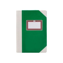 Libro cartone cosido fernandes flecha din a6 rayado horizontal 50 hojas 100 gr verde