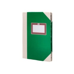 Libro cartone cosido fernandes flecha din a6 rayado horizontal 50 hojas 100 gr verde
