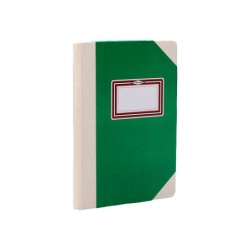 Libro cartone cosido fernandes flecha din a6 rayado horizontal 50 hojas 100 gr verde