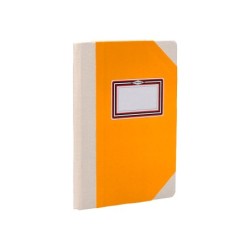 Libro cartone cosido fernandes flecha din a6 rayado horizontal 50 hojas 100 gr naranja