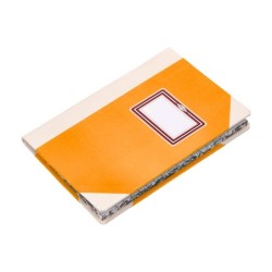 Libro cartone cosido fernandes flecha din a6 rayado horizontal 50 hojas 100 gr naranja
