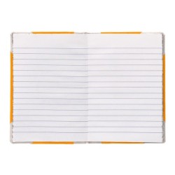 Libro cartone cosido fernandes flecha din a6 rayado horizontal 50 hojas 100 gr naranja