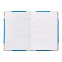 Libro cartone cosido fernandes flecha din a6 rayado horizontal 50 hojas 100 gr azul