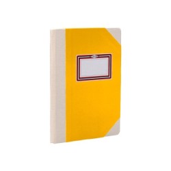 Libro cartone cosido fernandes flecha din a6 rayado horizontal 50 hojas 100 gr amarillo