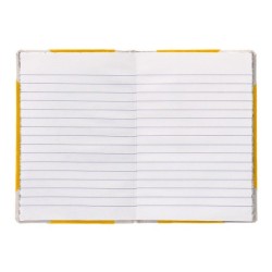 Libro cartone cosido fernandes flecha din a6 rayado horizontal 50 hojas 100 gr amarillo