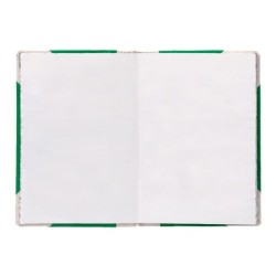 Libro cartone cosido fernandes flecha din a6 liso 50 hojas 100 gr verde