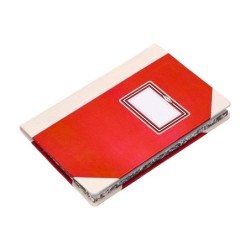 Libro cartone cosido fernandes flecha din a6 liso 50 hojas 100 gr rojo