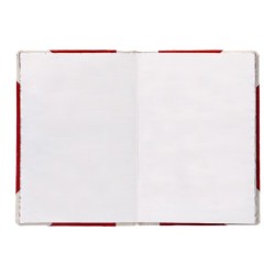 Libro cartone cosido fernandes flecha din a6 liso 50 hojas 100 gr rojo