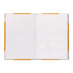 Libro cartone cosido fernandes flecha din a6 liso 50 hojas 100 gr naranja