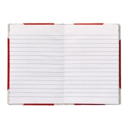 Libro cartone cosido fernandes flecha din a5 rayado horizontal 50 hojas 100 gr rojo