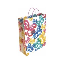 Bolsa para regalo basika papel estucado 160 gr todo año con asa retorcida tamaño l 3214x40 cm