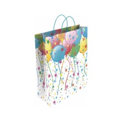 Bolsa para regalo basika papel estucado 160 gr todo año con asa retorcida tamaño l 3214x40 cm