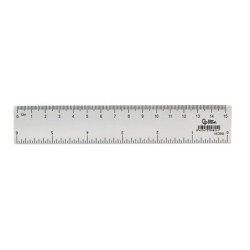 Regla liderpapel plastico cristal 15 cm