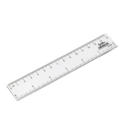 Regla liderpapel plastico cristal 15 cm