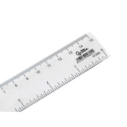 Regla liderpapel plastico cristal 15 cm