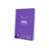Cuaderno espiral liderpapel din a5 pautaguia tapa plastico 80h 90gr cuadro pautado 4 mm con margen color lila