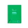 Cuaderno espiral liderpapel din a5 pautaguia tapa plastico 80h 90gr cuadro pautado 4mm con margen color verde