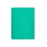 Cuaderno espiral liderpapel din a5 pautaguia tapa plastico 80h 90gr cuadro pautado 4mm con margen color verde