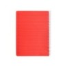 Cuaderno espiral liderpapel din a5 pautaguia tapa plastico 80h 90gr cuadro pautado 4mm con margen color rojo