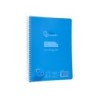 Cuaderno espiral liderpapel din a5 pautaguia tapa plastico 80h 90gr cuadro pautado 4mm con margen color azul