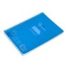 Cuaderno espiral liderpapel din a5 pautaguia tapa plastico 80h 90gr cuadro pautado 4mm con margen color azul