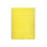 Cuaderno espiral liderpapel din a5 pautaguia tapa plastico 80h 90gr cuadro pautado 4mm con margen color amarillo