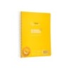 Cuaderno espiral liderpapel din a5 pautaguia tapa plastico 80h 90gr cuadro pautado 4mm con margen color amarillo