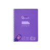 Cuaderno espiral liderpapel din a5 pautaguia tapa plastico 80h 90gr cuadro pautado 3 mm con margen color lila