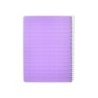 Cuaderno espiral liderpapel din a5 pautaguia tapa plastico 80h 90gr cuadro pautado 3 mm con margen color lila