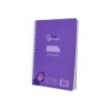 Cuaderno espiral liderpapel din a5 pautaguia tapa plastico 80h 90gr cuadro pautado 3 mm con margen color lila