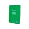 Cuaderno espiral liderpapel din a5 pautaguia tapa plastico 80h 90gr cuadro pautado 3 mm con margen color verde