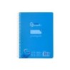 Cuaderno espiral liderpapel din a5 pautaguia tapa plastico 80h 90gr cuadro pautado 3 mm con margen color azul