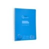 Cuaderno espiral liderpapel din a5 pautaguia tapa plastico 80h 90gr cuadro pautado 3 mm con margen color azul