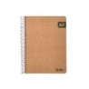 Cuaderno espiral liderpapel din a5 ecouse tapa cartulina kraft contracolada 120h papel 100% reciclado 80 gr liso