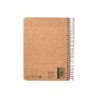Cuaderno espiral liderpapel din a5 ecouse tapa cartulina kraft contracolada 120h papel 100% reciclado 80 gr liso