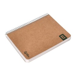 Cuaderno espiral liderpapel din a5 ecouse tapa cartulina kraft contracolada 120h papel 100% reciclado 80 gr liso