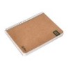 Cuaderno espiral liderpapel din a5 ecouse tapa cartulina kraft contracolada 120h papel 100% reciclado 80 gr liso